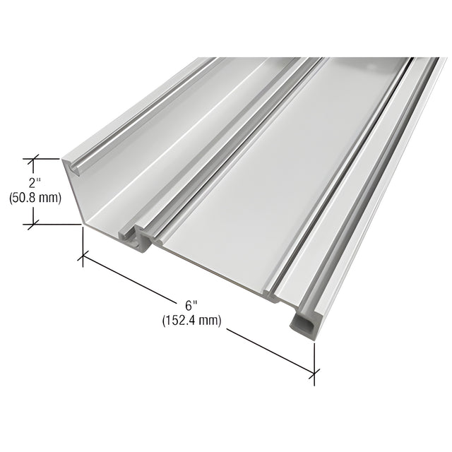 CRL-U.S. Aluminum Header, White KYNAR® Paint - 24'-2"