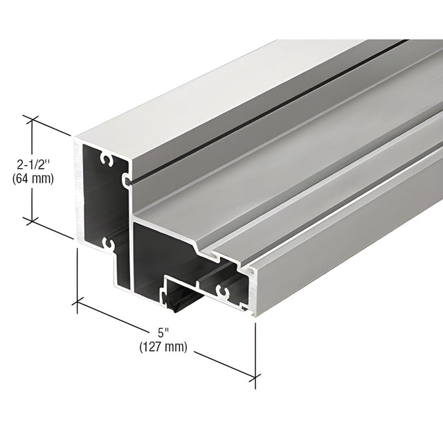 CRL-U.S. Aluminum Header for Transom, 1-5/16" Glass, Clear Anodized Class 1, 24'-2"