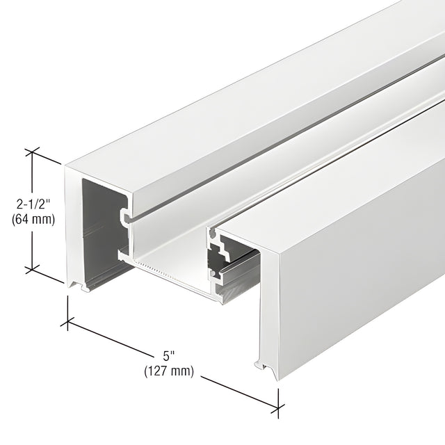 CRL-U.S. Aluminum Heavy-Duty Vertical Mullion, Thermally Improved, White KYNAR® Paint, 24'-2"