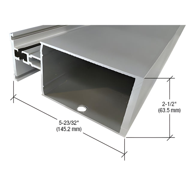 CRL-U.S. Aluminum Heavy Wall Thermally Broken Vertical Mullion for 1" Glazing, Clear Anodized Class 1 - 24'-2"
