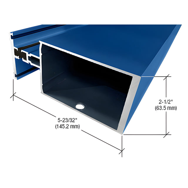 CRL-U.S. Aluminum Heavy Wall Thermally Broken Vertical Mullion for 1" Glazing, Custom KYNAR® Paint - 24'-2"