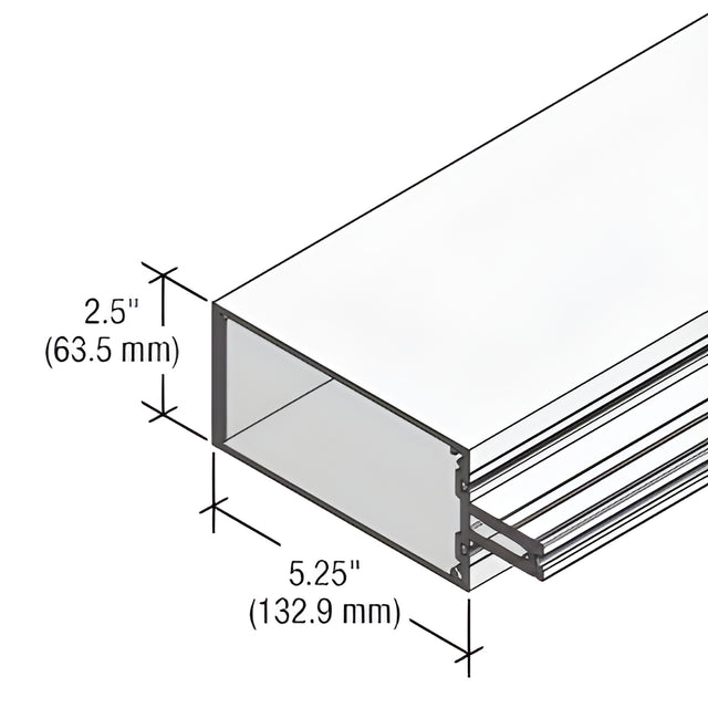 CRL-U.S. Aluminum Heavy Wall Vertical Mullion for StormWall XL, Clear Anodized Class 1