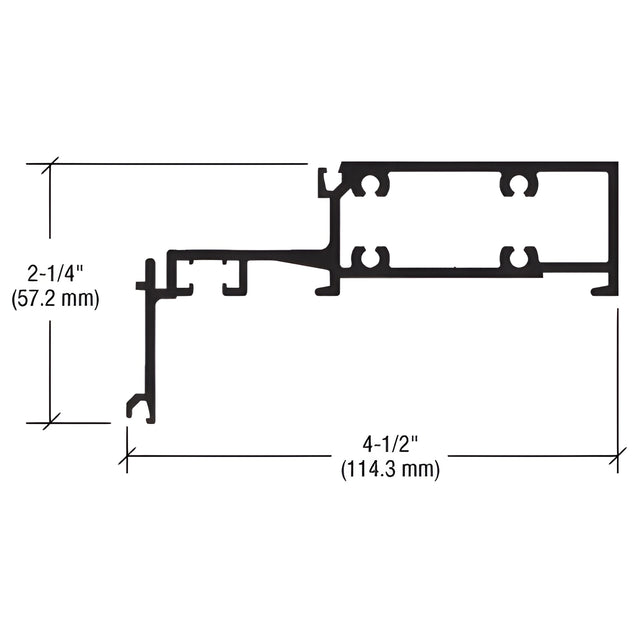 CRL-U.S. Aluminum Horizontal 2-1/4" x 4-1/2", Custom Paint- 24'-2"