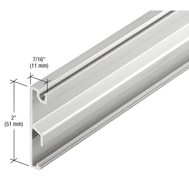 CRL-U.S. Aluminum Horizontal Face Cap - 24'-2", Clear Anodized Class 1