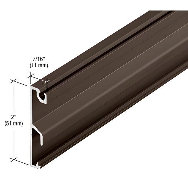 CRL-U.S. Aluminum Horizontal Face Cap - 24'-2", Dark Bronze/Black Anodized Class 1