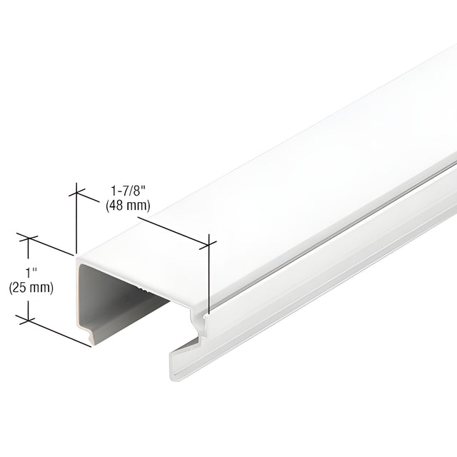CRL-U.S. Aluminum Horizontal Glass Stop for 4-1/2" Mullions, White KYNAR® Paint - 24'-2"
