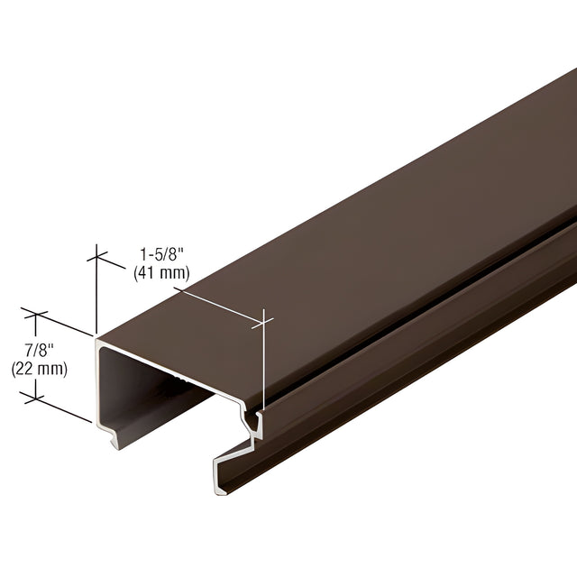 CRL-U.S. Aluminum Horizontal Glass Stop for 4" Mullions, Bronze Black Anodized - 24'-2"