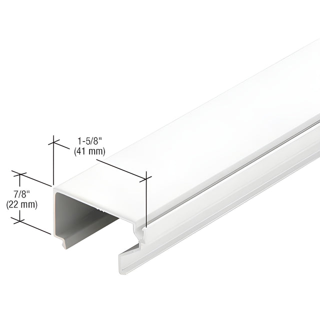 CRL-U.S. Aluminum Horizontal Glass Stop for 4" Mullions, White KYNAR® Paint - 24'-2"