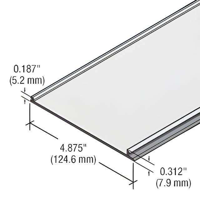 CRL-U.S. Aluminum Horizontal Insert for StormWall XL Mullions, Clear Anodized Class 1