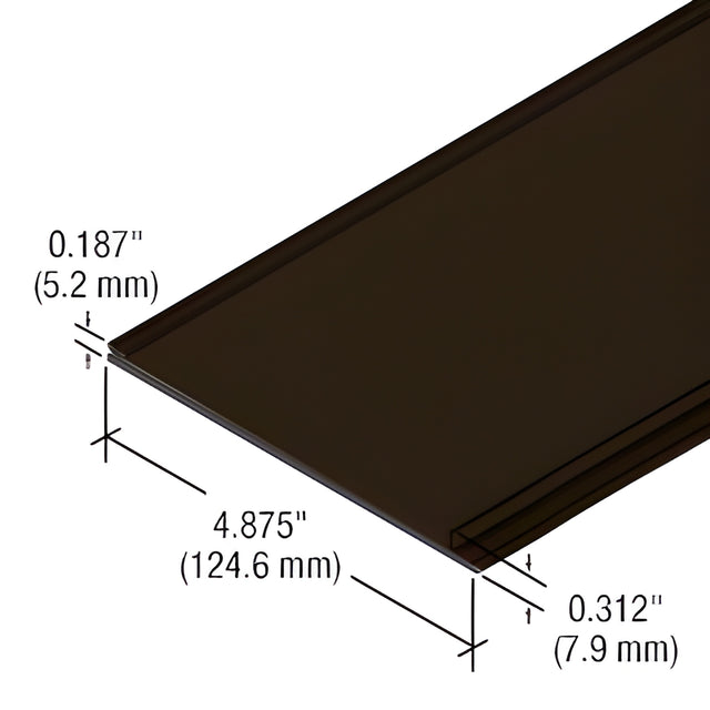 CRL-U.S. Aluminum Horizontal Insert for StormWall XL Mullions, Dark Bronze/Black Anodized Class 1