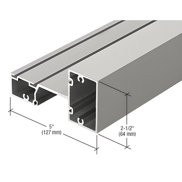 CRL-U.S. Aluminum Horizontal Mullion for 1-5/16" Glass, Clear Anodized Class 1 - 24'-2"