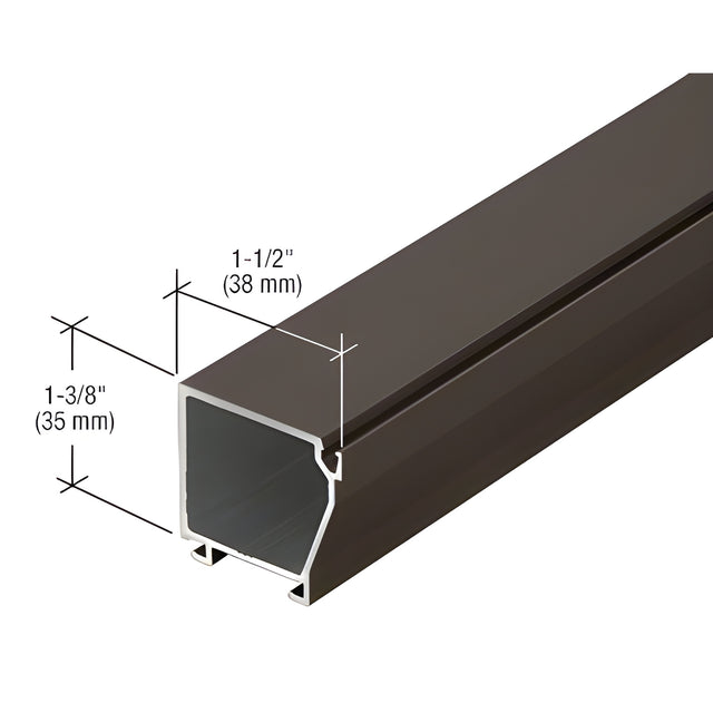 CRL-U.S. Aluminum Horizontal and Sill Glass Stop, Dark Bronze/Black Anodized Class 1 - 24'-2"