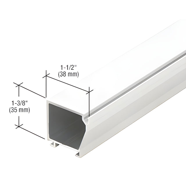 CRL-U.S. Aluminum Horizontal and Sill Glass Stop, White KYNAR® Paint - 24'-2"