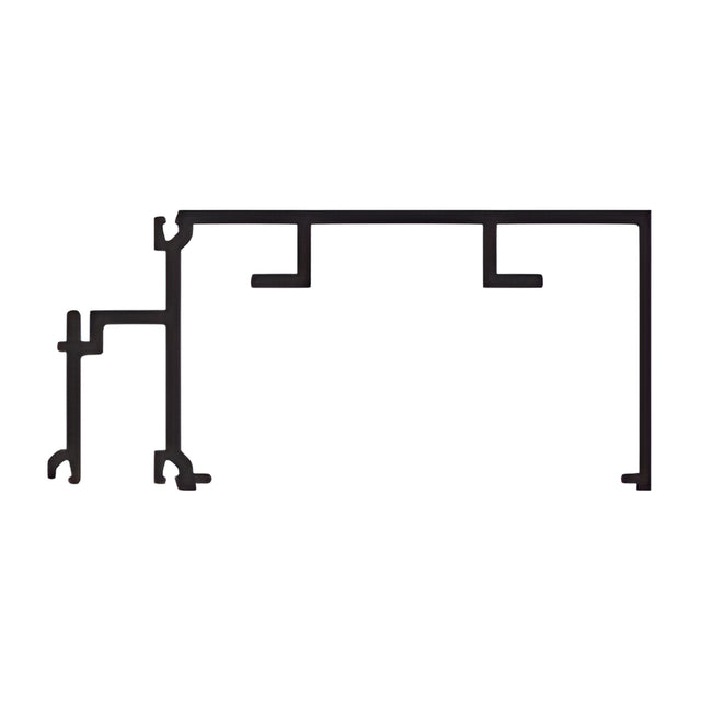 CRL-U.S. Aluminum Horizontal for 1/4" Glass, White KYNAR® Paint, 24'-2"