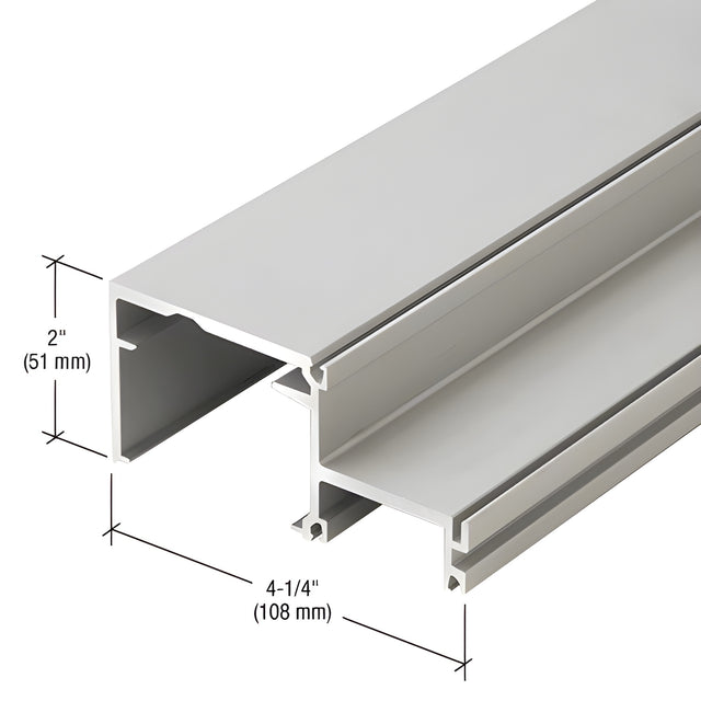 CRL-U.S. Aluminum Horizontal for Outside 1" Glazing - 24'-2", Clear Anodized Class 1