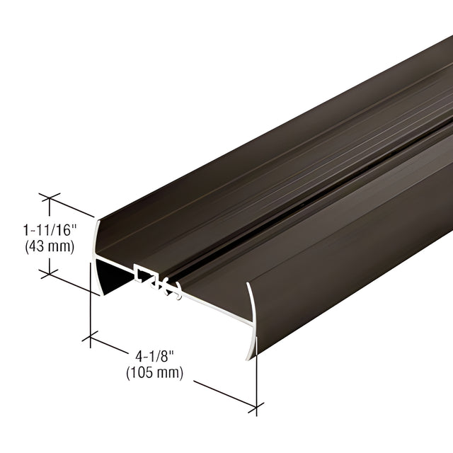 CRL-U.S. Aluminum Hub Mullion, Variable 0 to 24 Degrees, Bronze Black Anodized - 24'-2"
