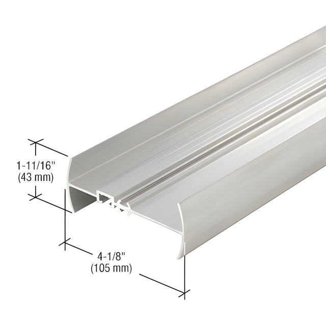 CRL-U.S. Aluminum Hub Mullion, Variable 0 to 24 Degrees, Clear Anodized - 24'-2"