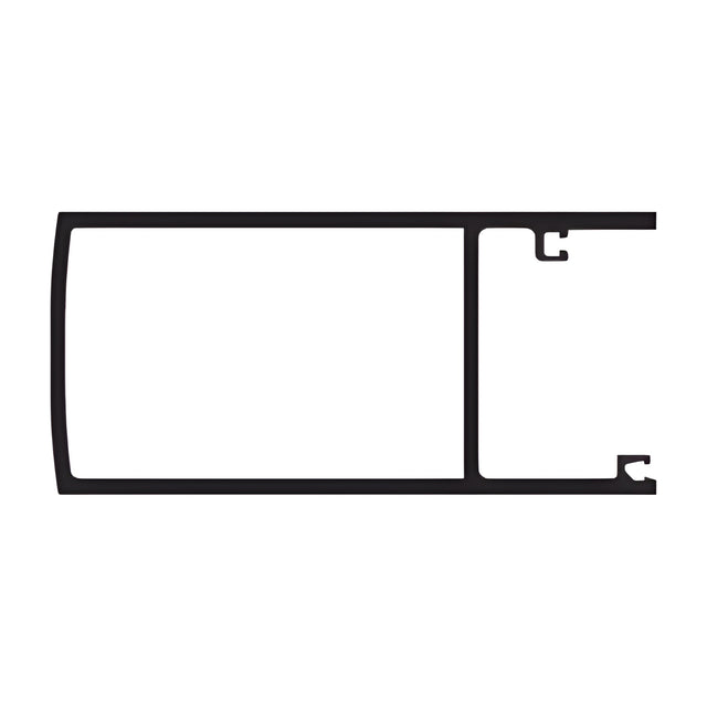CRL-U.S. Aluminum Inactive Door Meeting Stile for 1-5/16" Glass - 21'-2", Dark Bronze/Black Anodized Class 1