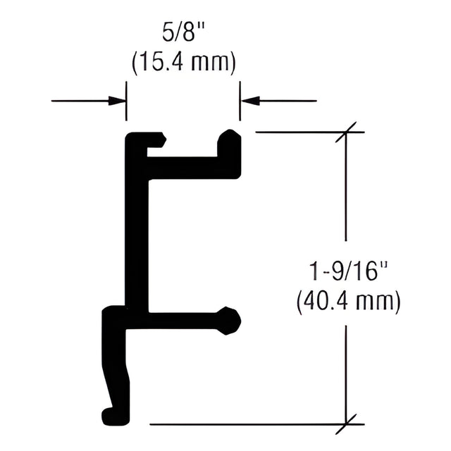 CRL-U.S. Aluminum Inside Glazing Bead for 1/4" Spandrel, Clear Anodized Class 1 - 24'-2"