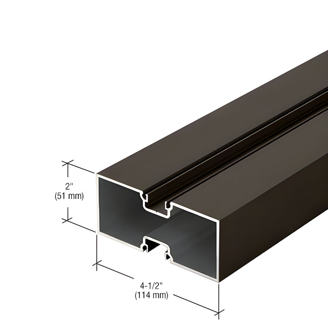 CRL-U.S. Aluminum Intermediate Door Jamb Single Acting, Bronze Black Anodized - 21'-9"