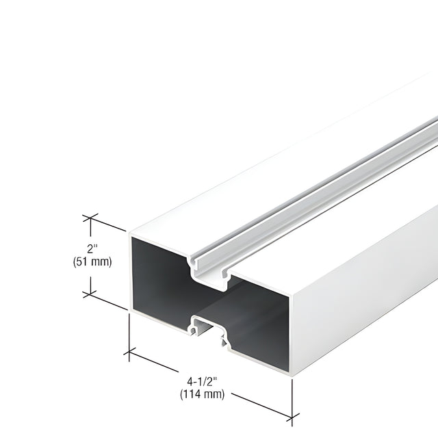 CRL-U.S. Aluminum Intermediate Door Jamb Single Acting, White KYNAR® Paint - 21'-9"