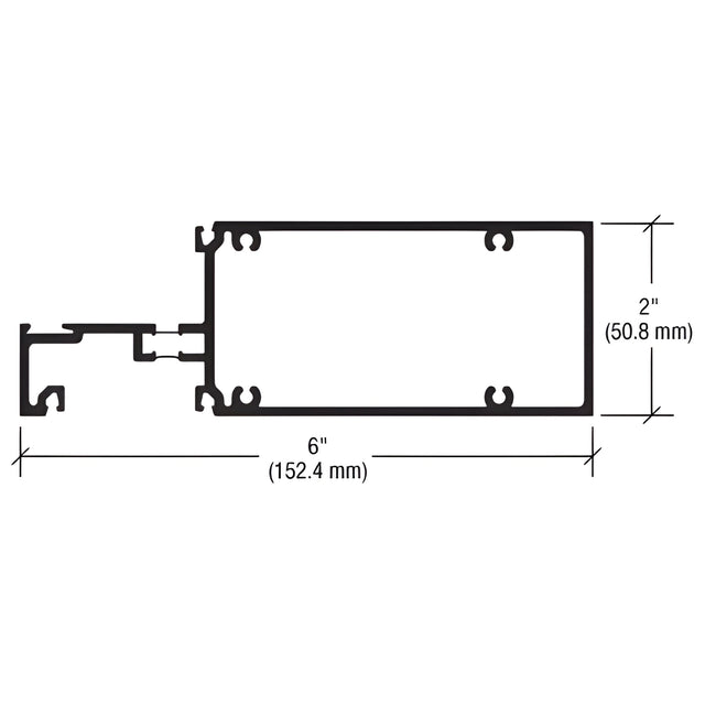 CRL-U.S. Aluminum Intermediate Horizontal, Dark Bronze Anodized - 24'-2"