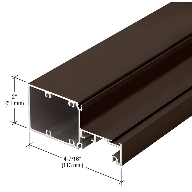 CRL-U.S. Aluminum Intermediate Horizontal Mullion, Bronze Black Anodized - 24'-2"