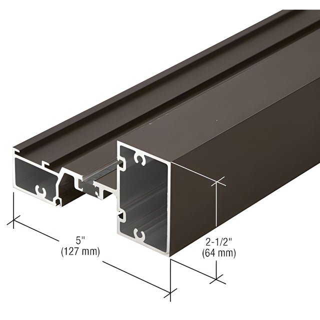 CRL-U.S. Aluminum Intermediate Horizontal Mullion, Thermally Broken, Dark Bronze/Black Anodized Class 1 - 24'-2"