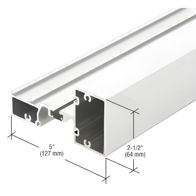 CRL-U.S. Aluminum Intermediate Horizontal Mullion, Thermally Broken, White KYNAR® Paint - 24'-2"