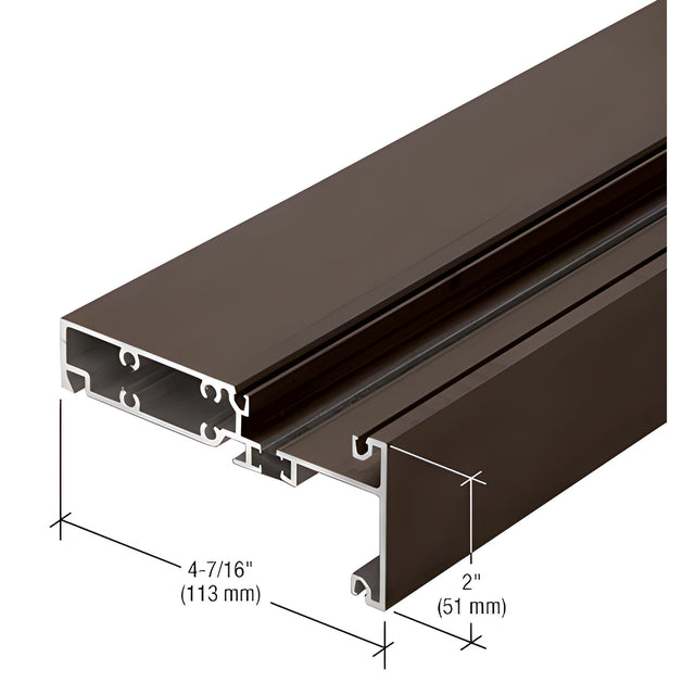 CRL-U.S. Aluminum Intermediate Horizontal Mullion, Thermally Improved, Bronze Black Anodized - 24'-2"