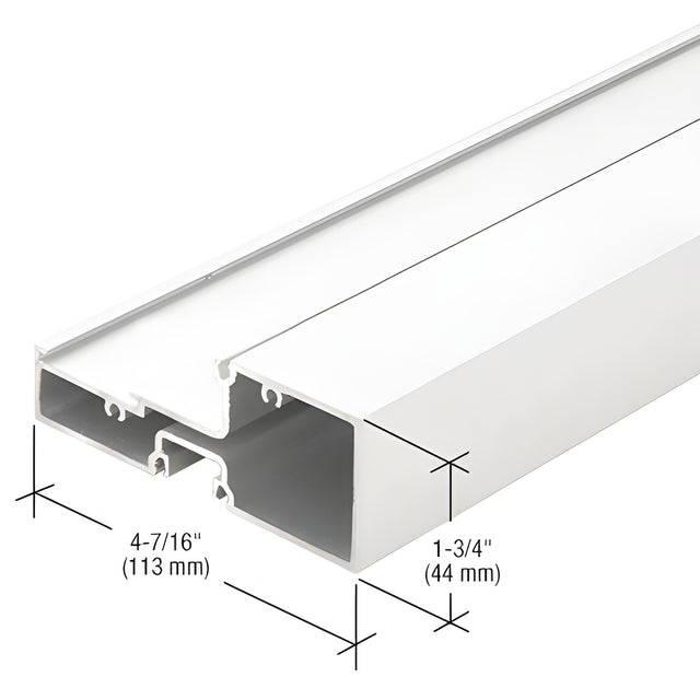 CRL-U.S. Aluminum Intermediate Horizontal Mullion, White KYNAR® Paint- 24'-2"