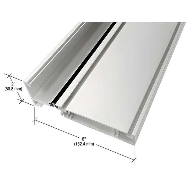 CRL-U.S. Aluminum Intermediate Horizontal, White KYNAR® Paint- 24'-2"