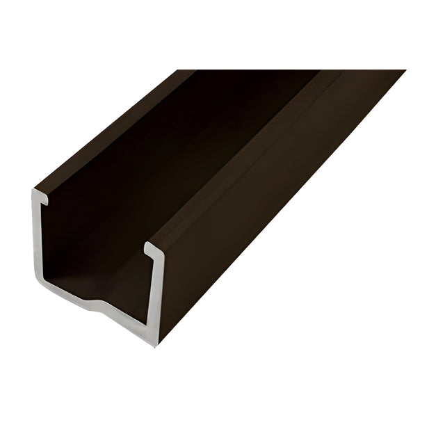 CRL-U.S. Aluminum Jamb Adaptor for 1/4" Spandrel, Dark Bronze Anodized - 24'-2", Dark Bronze/Black Anodized Class 1