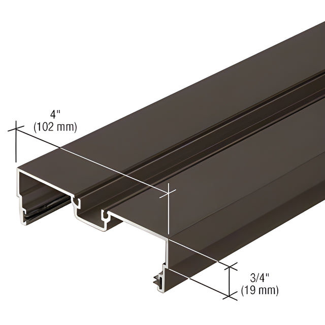 CRL-U.S. Aluminum Male Expansion Mullion with Weatherseal, Bronze Black Anodized - 24'-2"