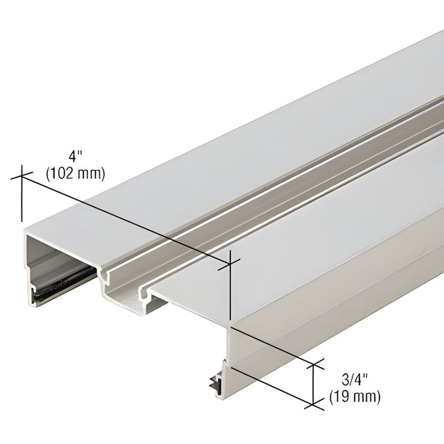 CRL-U.S. Aluminum Male Expansion Mullion with Weatherseal, Clear Anodized - 24'-2"