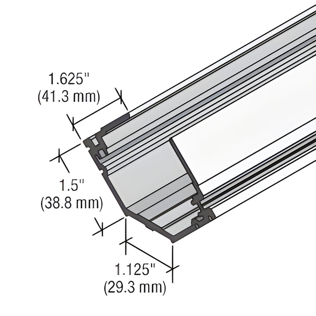 CRL-U.S. Aluminum Mill Finish 90 Degree Pressure Plate Adaptor for StormWall XL Mullions