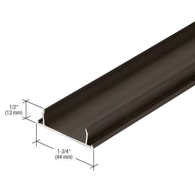 CRL-U.S. Aluminum Narrow Stile Flat Pocket Insert - 21'-2", Dark Bronze/Black Anodized Class 1