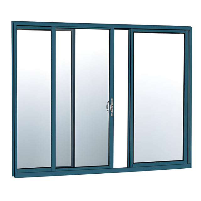 CRL-U.S. Aluminum OXO Sliding Door Thermally Broken Block Frame Unglazed KD Kit With Screen Custom Painted
