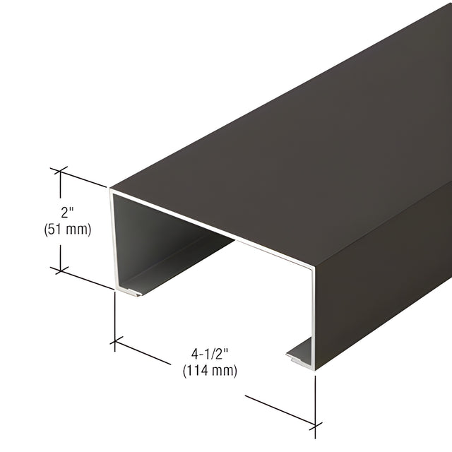CRL-U.S. Aluminum Open Back Door Jamb - 24'-2", Dark Bronze/Black Anodized Class 1