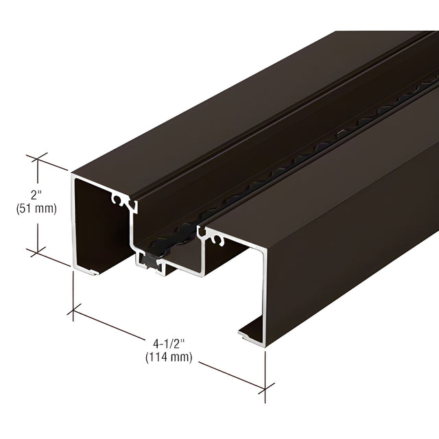 CRL-U.S. Aluminum Open Back Head/Jamb Mullion, Thermally Improved, Dark Bronze/Black Anodized Class 1 - 24'-2"