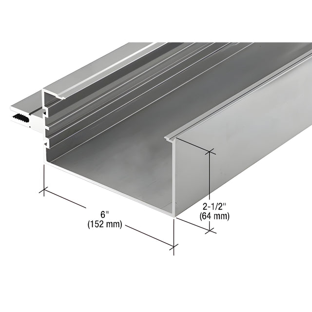 CRL-U.S. Aluminum Open Back Horizontal Mullion - 24'-2", Clear Anodized Class 1
