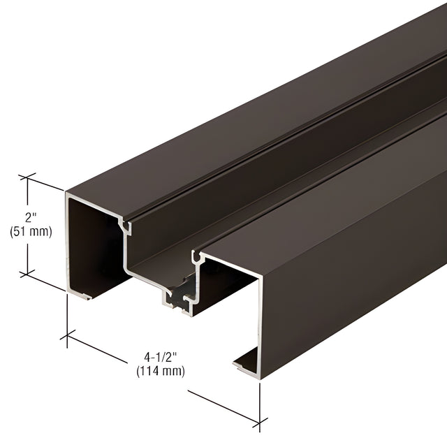 CRL-U.S. Aluminum Open Back Vertical Mullion Thermally Improved, Dark Bronze/Black Anodized Class 1 - 24'-2"