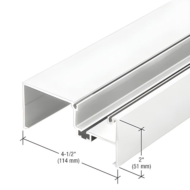 CRL-U.S. Aluminum Open Back Vertical Mullion, Thermally Improved, White KYNAR® Paint - 24'-2"