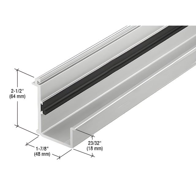 CRL-U.S. Aluminum Perimeter Pressure Bar- Punched - 24'-2", Clear Anodized Class 1