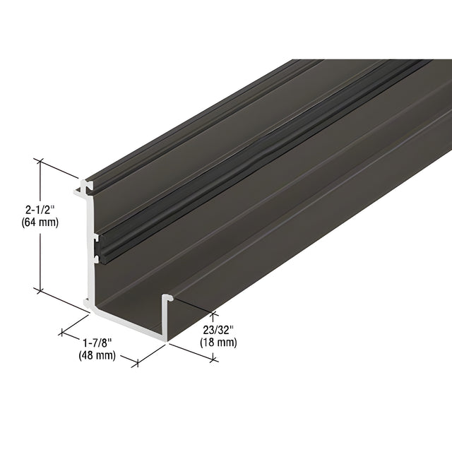 CRL-U.S. Aluminum Perimeter Pressure Bar- Punched, 24'-2", Dark Bronze/Black Anodized Class 1