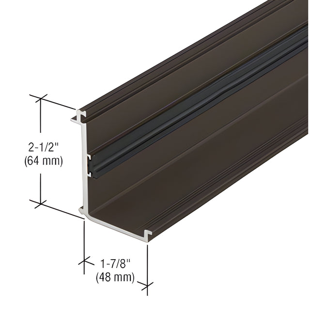 CRL-U.S. Aluminum Perimeter Pressure Bar with Thermal Spacer, Dark Bronze/Black Anodized Class 1 - 24'-2"