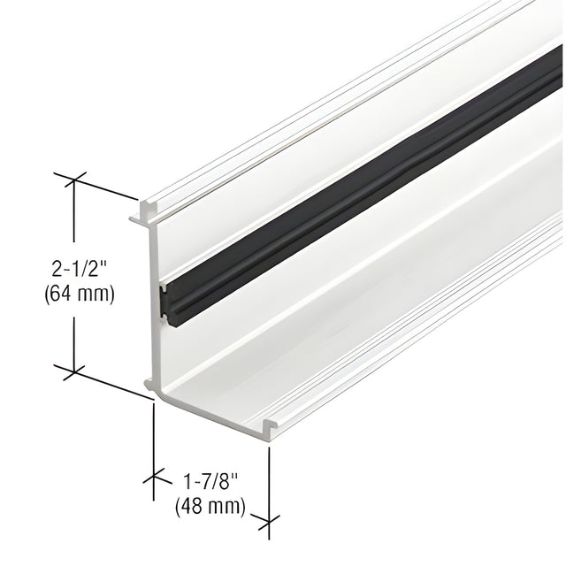 CRL-U.S. Aluminum Perimeter Pressure Bar with Thermal Spacer, White KYNAR® Paint - 24'-2"
