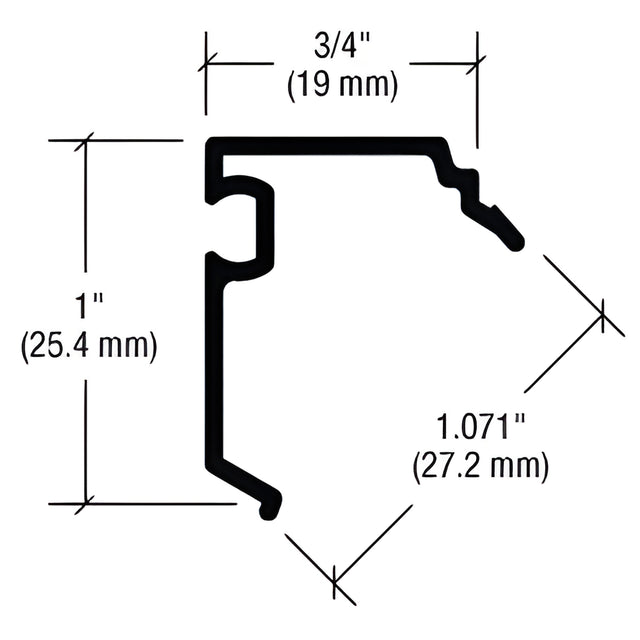 CRL-U.S. Aluminum Pocket Reducer for 1/4" Transition, Custom Paint- 24'-2"