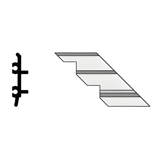 CRL-U.S. Aluminum Right Hand Outside 90º Corner Anchor Clip- 4/Pk