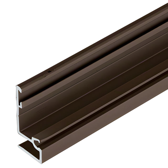 CRL-U.S. Aluminum Sash Gutter for 1/4" Glass, Bronze Black Anodized, 21'-2"